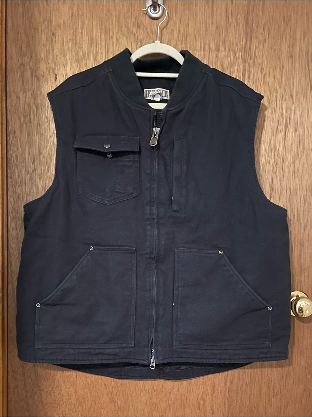 Duluth Trading Co Black Canvas Work Vest